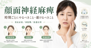 顔面神経麻痺は発症直後・回復期・後遺症期で対応が変わる｜時期別の注意点を解説