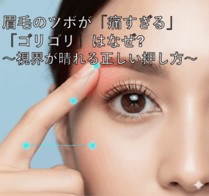 眉毛のツボが「痛すぎる」「ゴリゴリ」はなぜ?視界が晴れる正しい押し方【専門家監修】