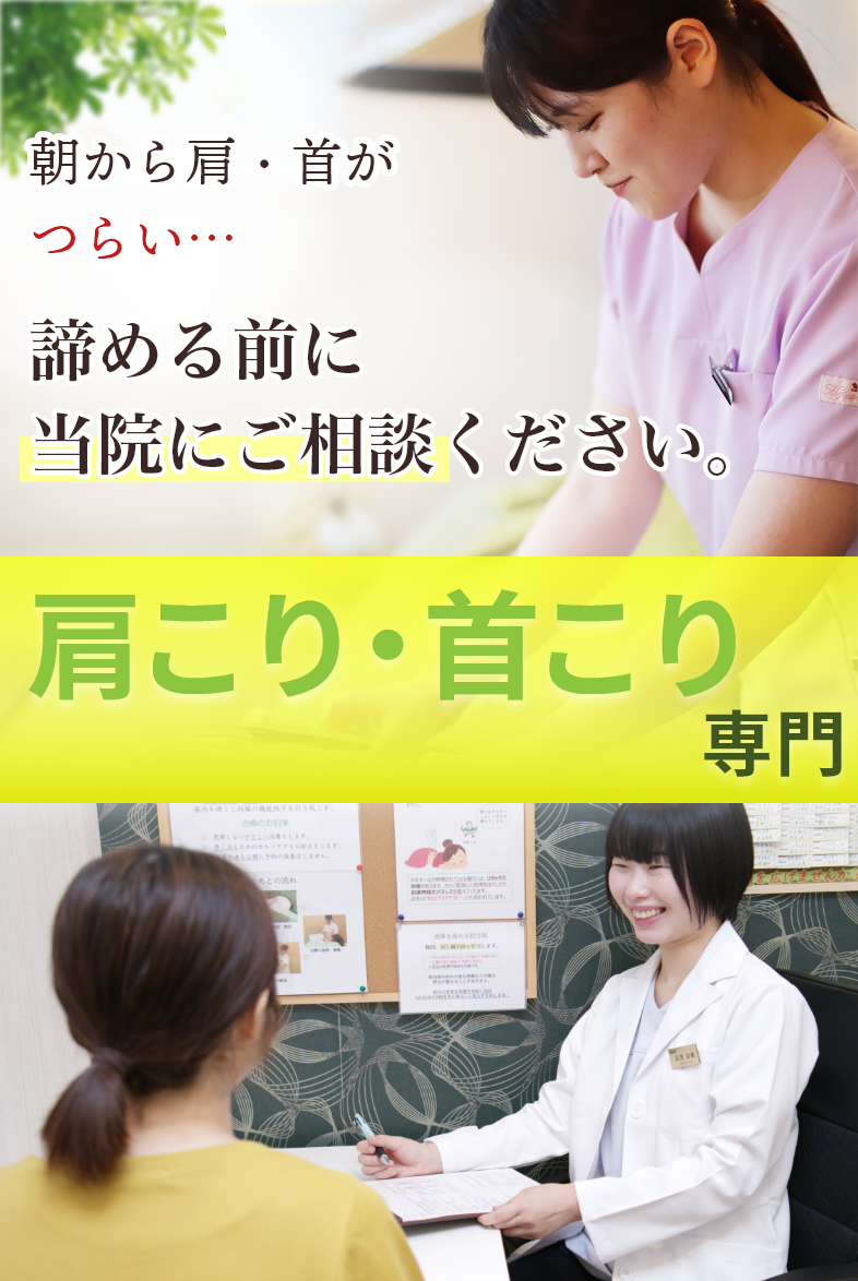 肩こり、首コリ専門