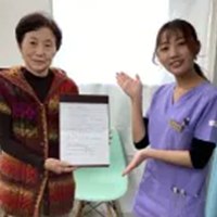 上を向くことが可能になりました！ と話す患者様