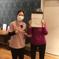 学校の同期会にも出席できうれしいです。と話す患者様